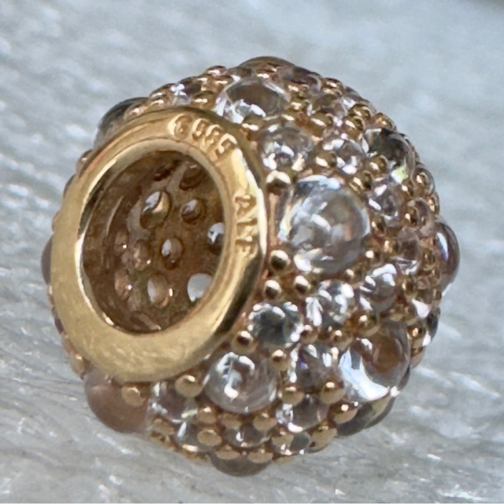 NEW❗️100% Authentic Pandora 14k Gold Yellow Shimmering Droplets Charm - Picture 9 of 10
